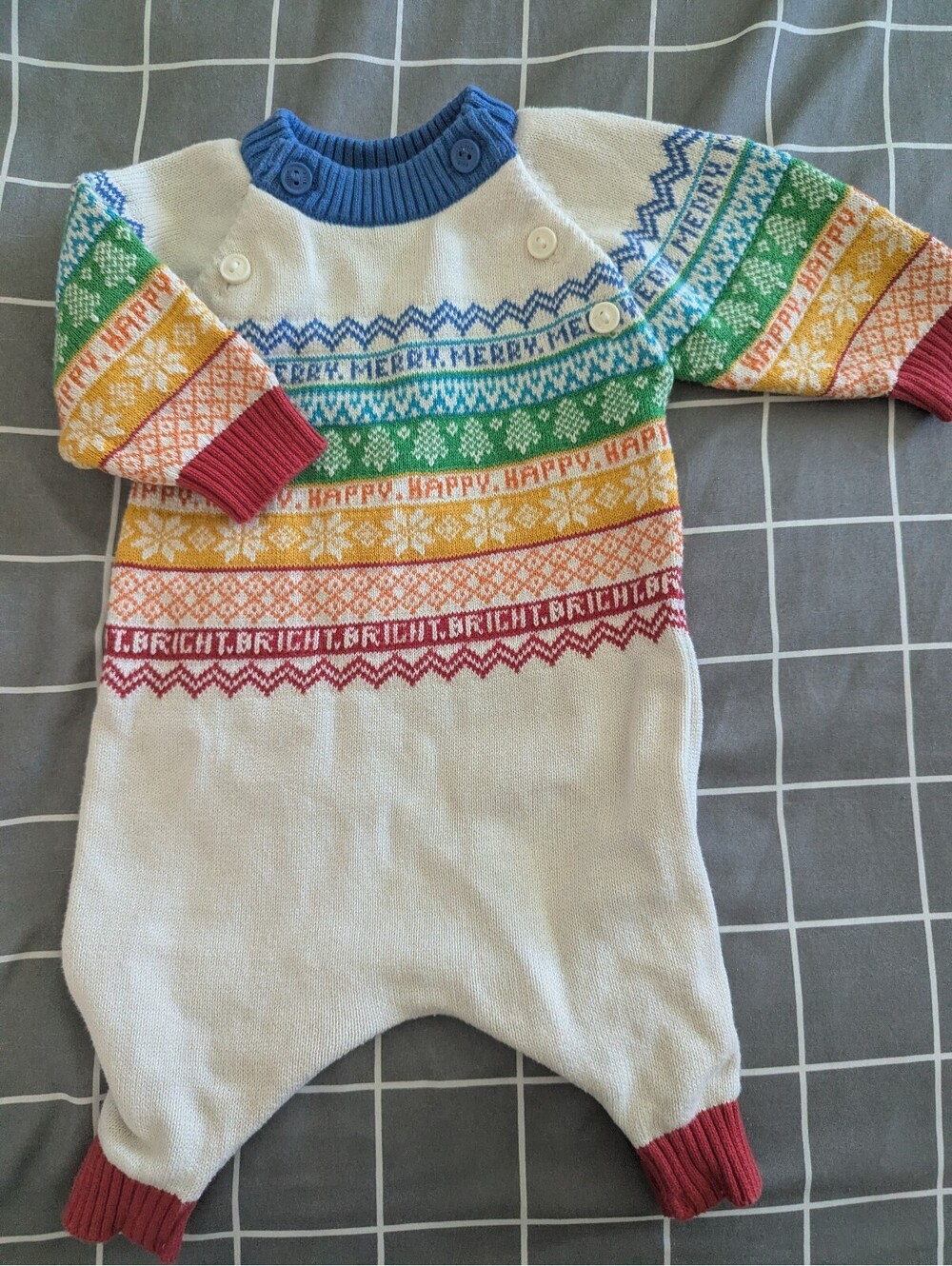 Little Bird Christmas fair isle sweater romper